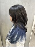 ○ロングウルフレイヤーカットクラゲウルフカット顔まわり