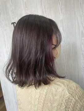 テーラヘアー 草加店(TELAHAIR) アッシュグレージュ☆インナーカラーベリーピンク☆