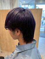 エヌアンドエー せんげん台店(N&A)&nbsp;シンプルな中に個性が光る、大人の深みパープルカラー/ブリーチ