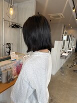 シェル 津山の手店(shel)&nbsp;切りっぱなしボブ、髪質改善