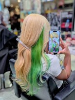 トーキョー オタクヘアー(TOKYO OTAKU HAIR)&nbsp;ぷりっつ君/推しカラー/インナーカラー/みどり/抜きっぱなし