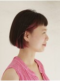 ボブ＿インナーカラーの効いたオシャレなボブ＿ミセスにおすすめ