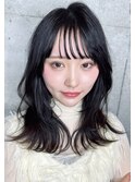 レイヤーロングレイヤーカット透明感カラーサイドバング