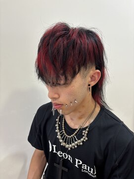 ヘア ヴァーゴ(Hair vago) punk mullet×design color