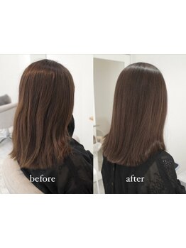 こだわり抜いたlilu独自の薬剤でナチュラルな髪質改善酸性ストレート☆髪のクセや広がりを解決！