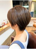 大人ショート　甘ハンサムショート　上品なショートヘア