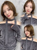 リミットバイアフィナー 大宮店(limit by Afinar)&nbsp;くびれボブ/レイヤーボブ/オリーブベージュ