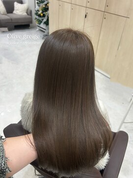 アイズ 横浜(IS) 【RIKA指名】オリーブグレージュ/ブリーチなしダブルカラー