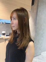 クス(KUsU) レイヤーカット/地毛ハイライト/ハッシュカット