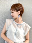 ハンサムショート/丸みショートボブ/20代30代40代50代/顔周り