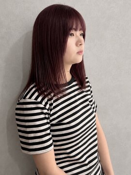 サーカス 町田(circus) ブリーチなしダブルカラーでできるワインレッド