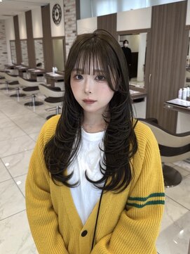 アッシュ 新杉田店(Ash) ハイレイヤーカット/オリーブベージュ/新杉田/顔周りカット