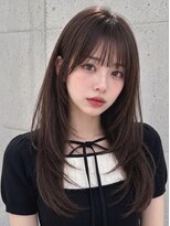 ユーフォリア 新宿通り(Euphoria)&nbsp;ブラウン姫カットストレートセミディシースルーバング