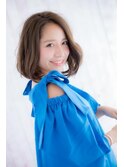 大人かわいい♪アシンメトリーくせ毛風カールボブa1