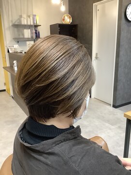 モンド ヘアクリエーション 和田店(monde hair creation) 立体感ショートボブ×くびれヘア