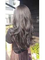 ナンバーエイト(number eight)&nbsp;ハイレイヤーうるつや透明ダークグレージュレイヤーパーマロング