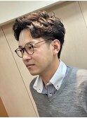 ビジネスパーマ/銀座メンズカット/銀座理容室/フェードカット