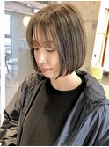 大人可愛いボブ☆ショコラベージュボブルフベビーバング20代30代