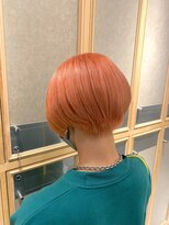 ヘアサロン ガリカ 表参道(hair salon Gallica) 【柴田優香】大人ショートボブ/ハイトーンオレンジ<表参道>