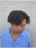 東大阪長瀬メンズ専門美容室ZONE波巻きセンターパートパーマ