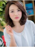 アシンメトリー大人かわいい黒髪グラボブc5志木20代30代40代