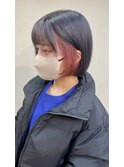 ラベンダーグレー×ピンクインナーカラー