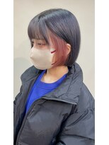 ノア(noa.)&nbsp;ラベンダーグレー×ピンクインナーカラー