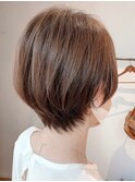 大人ショート/ヘルシーアッシュ/透明感ボブ/束感[日比谷]