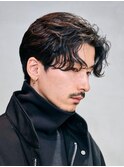 原宿ラルフカールオールバックスパイラルパーマ30代男性色気ヘア