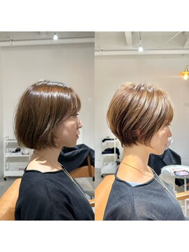 ジュベ(juve.) 大分ショートボブ顔まわりレイヤーカット髪質改善カラー30代