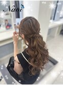 ふわふわハーフアップ
