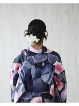 スタジオハロー 浴衣カチモリヘア