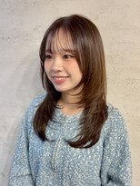 フェイバー 警固店(FAVOR)&nbsp;レイヤーカット/ミディアム/ブラウンカラー/髪質改善/福岡/天神