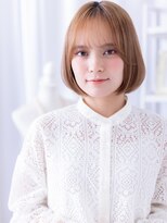 カバーヘア 上尾西口店(COVER HAIR)&nbsp;透明感ローズブラウン小顔切りっぱなしボブc7上尾20代30代40代