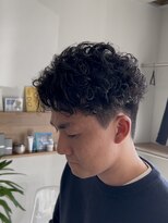 ブラック(BLACK) かきあげ大人パーマ