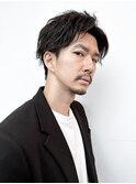 men'sニュアンスパーマダウンバングフェザーカット/ダウンパーマ