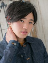 モッズヘア メン 仙台愛子駅前店(mod's hair men) ダークブラウン爽やか社会人センターパートマッシュ20代30代c