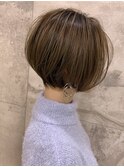 ショートボブ髪型20代30代40代アッシュ愛されボブ