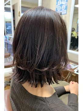 ベルベットヘア 千早店(Velvet hair) 簡単スタイリング♪切りっぱなしレイヤーボブ 【福岡 聖容】