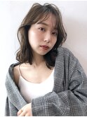 ニュアンス巻き_マロンベージュAラインボブかきあげロング_8100