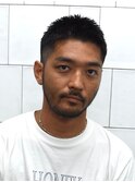 ナチュラルフェード束感バズアップバング