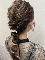 二次会  結婚式   玉ねぎポニーテール   ヘアセット　エジリ
