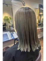 アルボーテルジェ(Art BeAute' ROUGET)&nbsp;Green highlight★　外ハネ鎖骨下ボブ30代40代50代大人女性