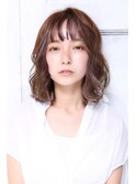 大人可愛い小顔美髪顔周りレイヤーナチュラルウルフA2