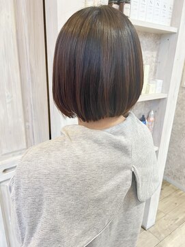 キャアリー(Caary) 福山市美容室Caary 湿気対策♪ナチュラルストレートボブ