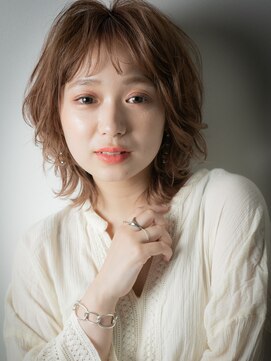 カバーヘア イヴ 戸頭店(COVER HAIR EVE) オンブレカーキベージュ外国人風ネオウルフw戸頭10代20代30代