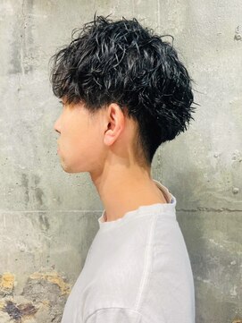 アルフレッド 瑞穂店(alfRed) 束感 ツイストスパイラルパーマ 黒髪 爽やか ツーブロック
