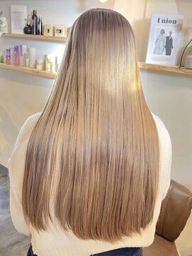 ミルヘアデザイン(mil hair design) ミルクティーベージュダブルカラーグレージュカラーハイライト