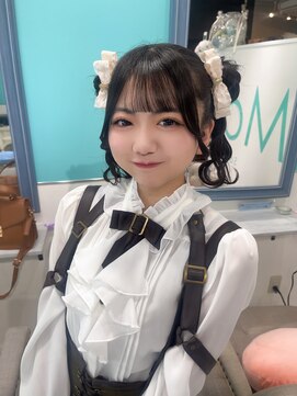 ドットハリス(.Hallis) くらげヘア　ヘアセット　ダークカラー　ヘアメ　量産ヘア