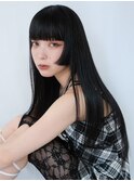 ロング美髪韓国ヘア顔周りレイヤーおくれ毛_F0202